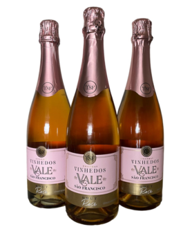 Combo 3 Espumantes Vinhedos do Vale Brut Rosé